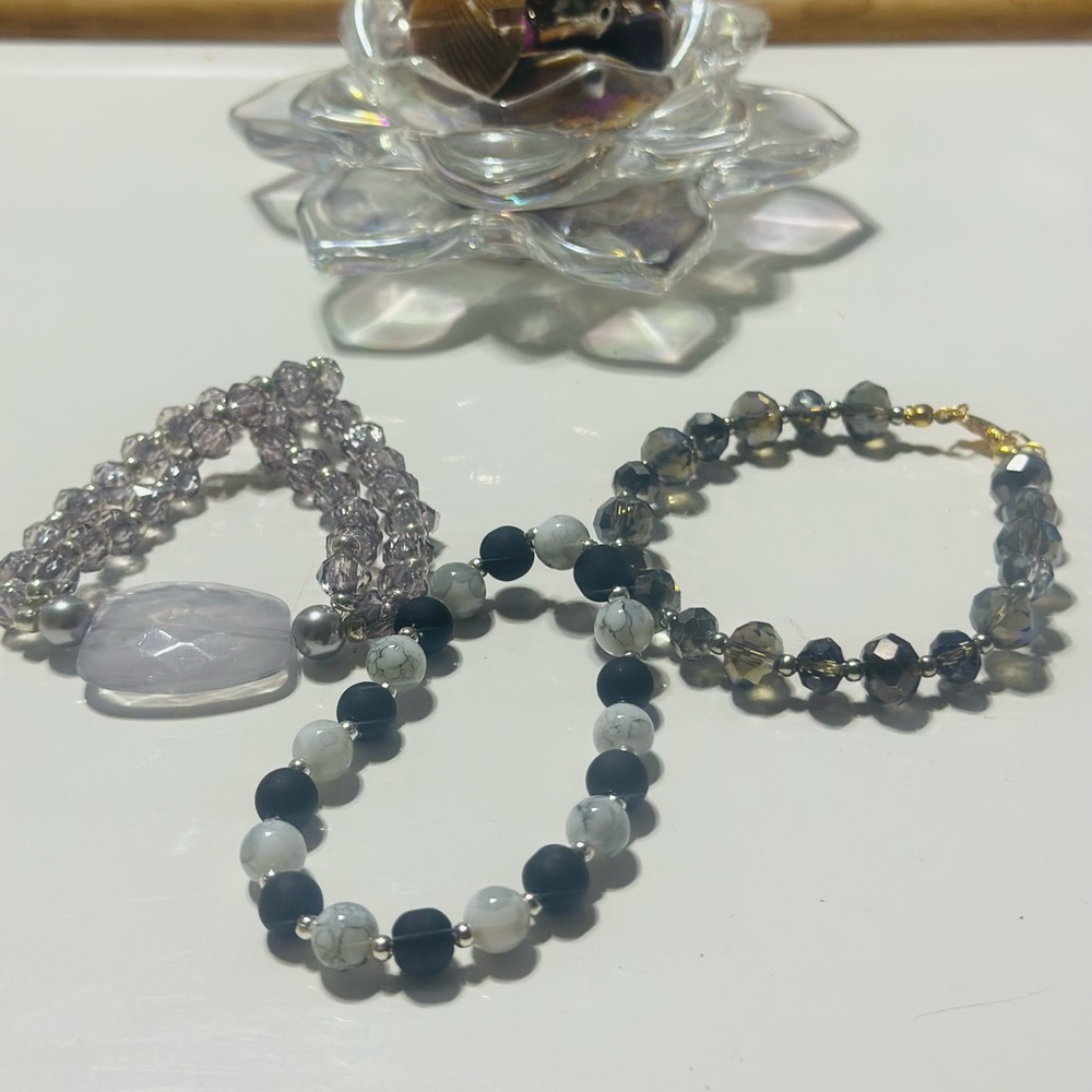 Elegant Multi-Color Beaded Bracelet Set